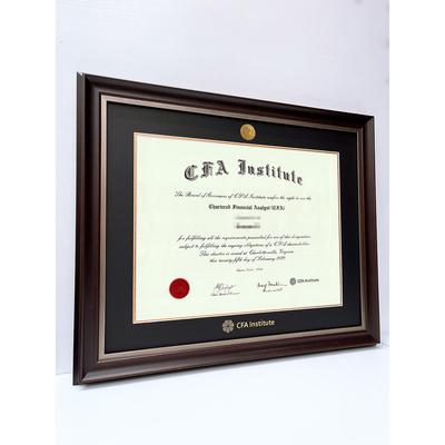 金融类证书装裱框金融分析师证书实木框画框相框可任意定制尺寸