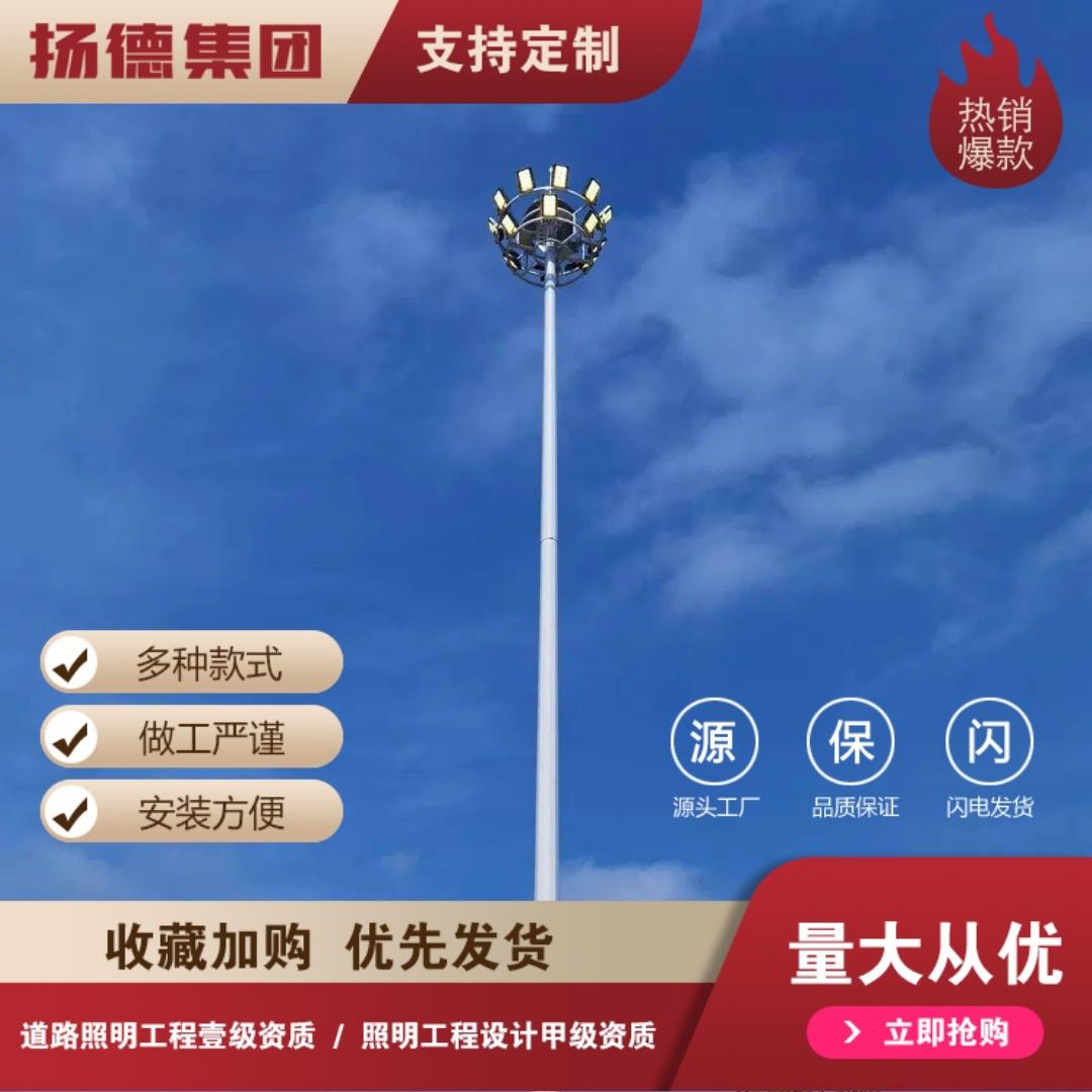 厂家供应广场码头堆场30米自动升降高杆灯带爬梯球场高杆灯