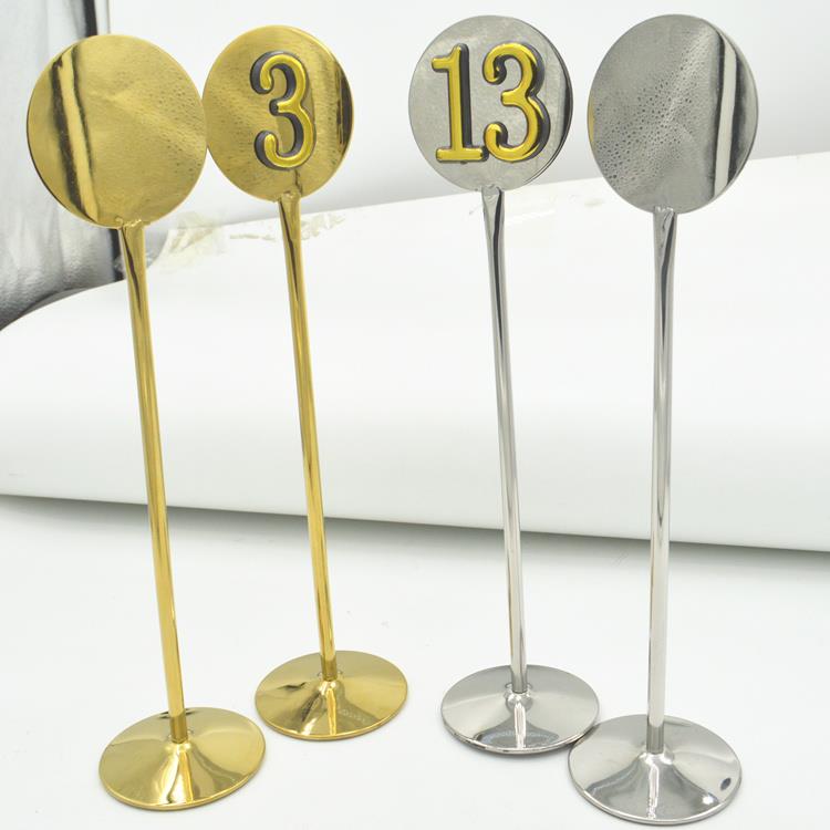 桌号牌婚庆桌卡数字不锈钢台号牌酒店餐桌牌排号牌餐牌餐厅高台牌