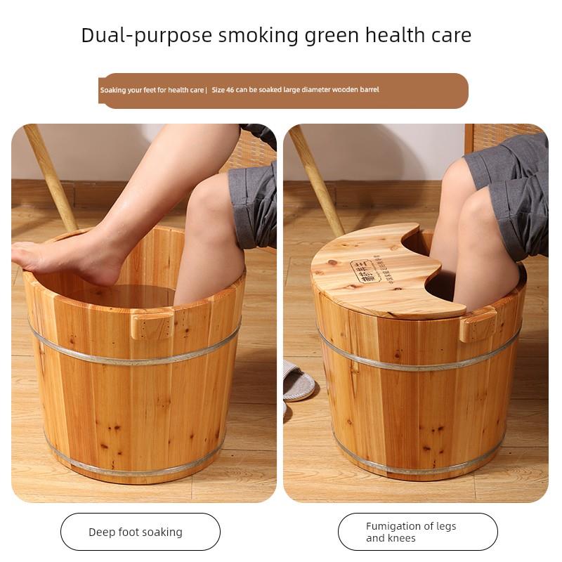 大型足在浴JCL桶木桶小木制家庭足浴实木足浴桶大空间大腿尺脚寸
