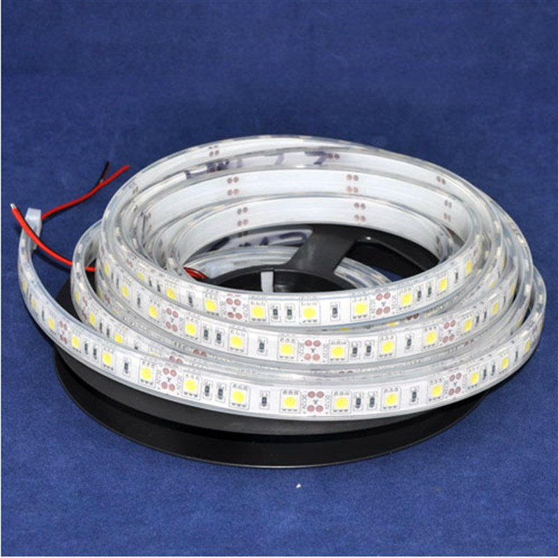led灯带12V套管5050贴片户外防雨防水鱼缸软灯条5630柜台灯箱光带