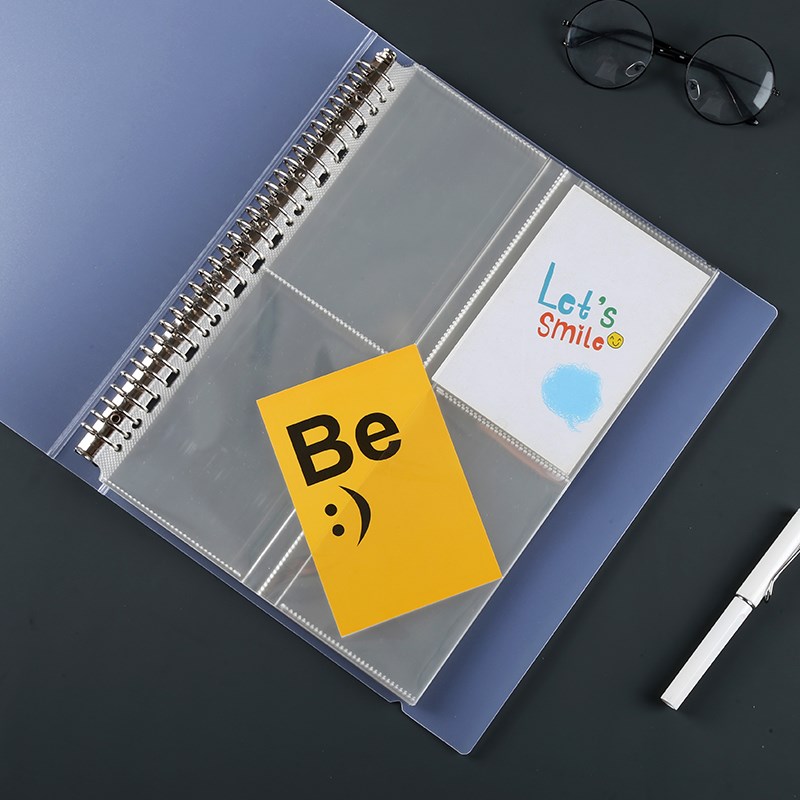 活页9宫格收纳册内页a4卡册插卡替换保护膜8格大白卡字卡册3寸5寸