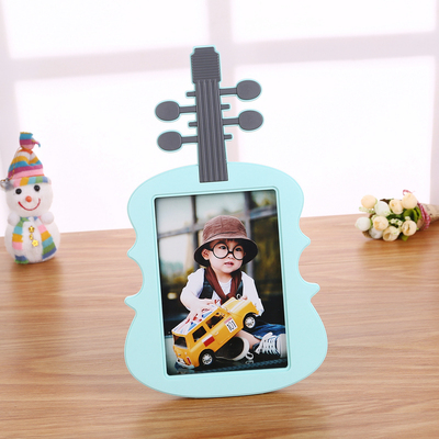 七寸可爱小提琴摆台宝宝相框7寸创意儿童房卡通办公室桌面像框挂