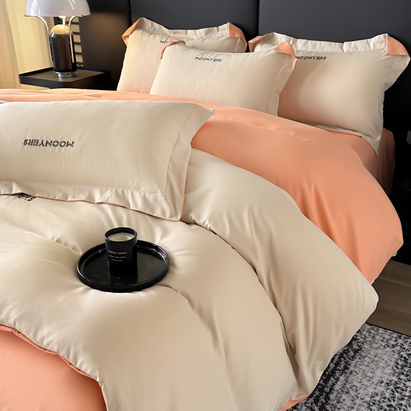 A类轻奢高级卧室四件套纯棉全棉被套四季通用被罩床单款学生宿舍3
