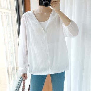 大码防晒衣女200斤夏季女款2023新款轻薄透气宽松梭织胖妹妹外套