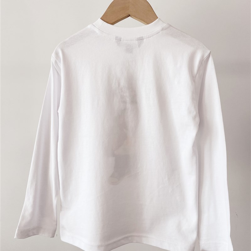 2024春季新款儿童T恤男童白色圆领卡通纯棉休闲上衣中大童打底衫