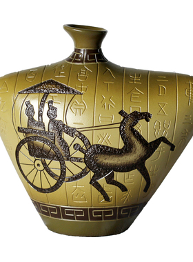 藏族特色家居装饰品陶瓷摆件彩陶手工艺品客厅隔断博古架酒柜摆设