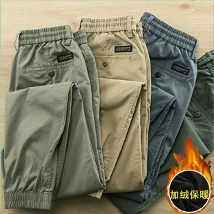 干活穿的工装裤男裤子休闲电焊工作服劳保耐磨宽松秋冬季加绒加厚