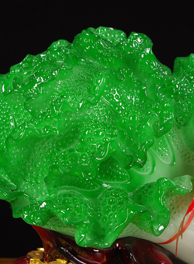 招财进宝玉白菜摆件百财招财客厅酒柜办公室摆设乔迁新居开业礼物