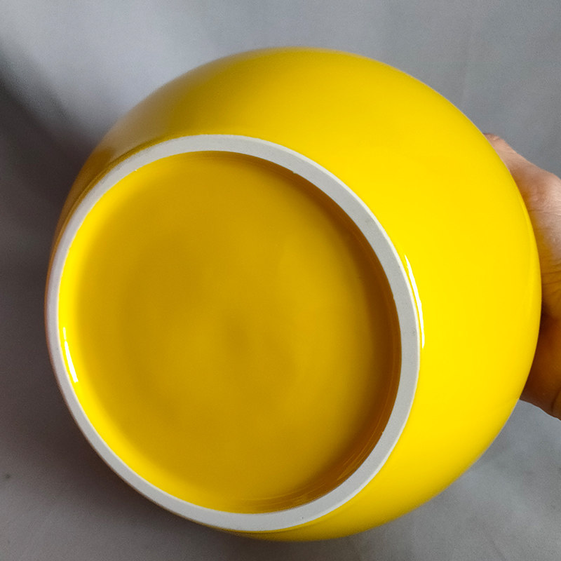 黄色红色无盖陶瓷罐储物罐 可以作为收纳罐圆形花盆陶瓷坛子瓷瓶,家居饰品,储物罐,淘宝优惠券,粉丝福利购,淘宝优惠卷