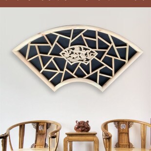 实木格八角窗挂件中式镂空木格栅玄关隔断背景墙东阳木雕装饰