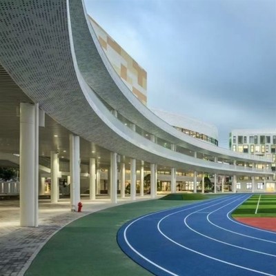 定制学校工程小学外立面艺术冲孔铝板走廊通道穿孔铝板吊顶天花