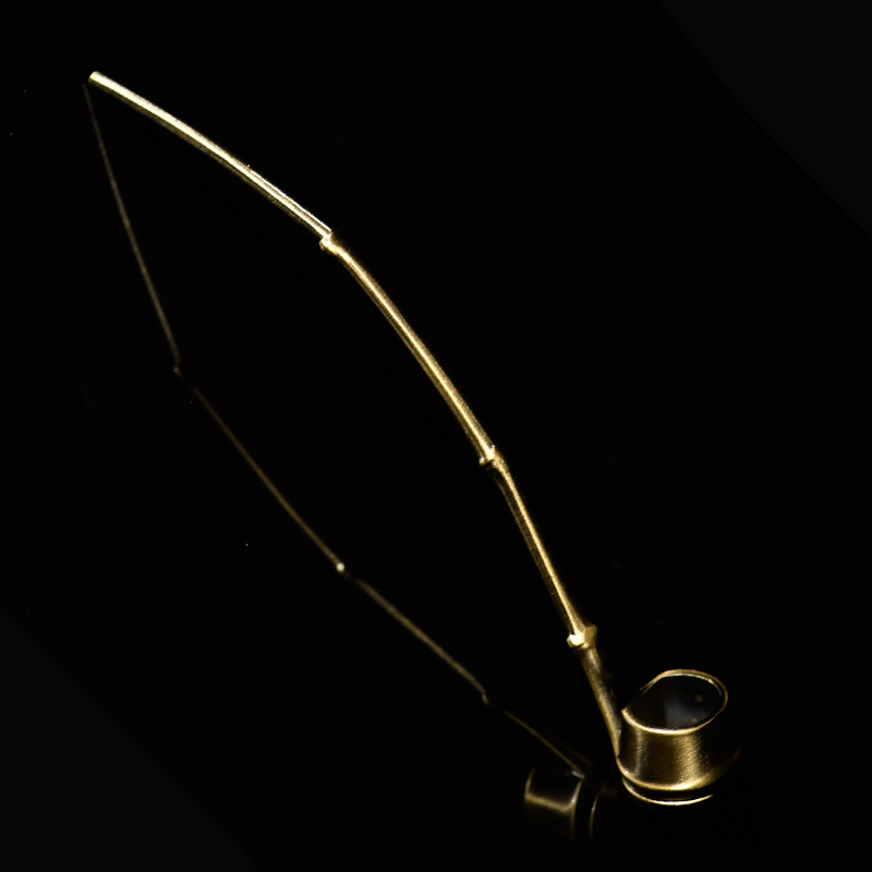 西泠印社 水盂铜勺小号文房四宝书画练字墨汁小勺子砚滴水盂勺子