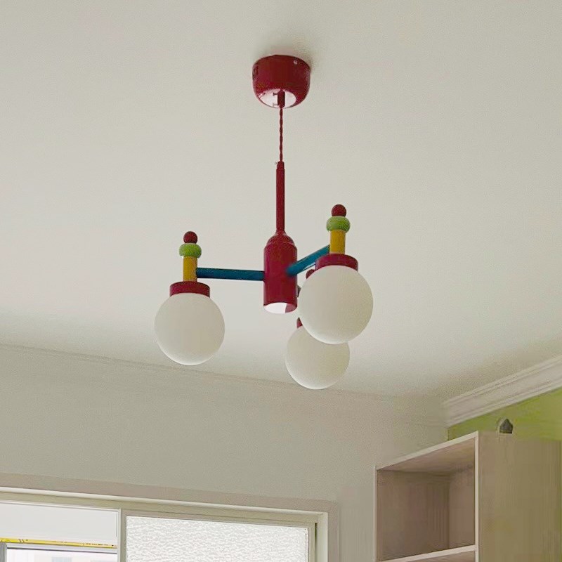 卧室儿童房吊灯孟菲斯彩色中古vintge创意餐厅灯2023新款 cs