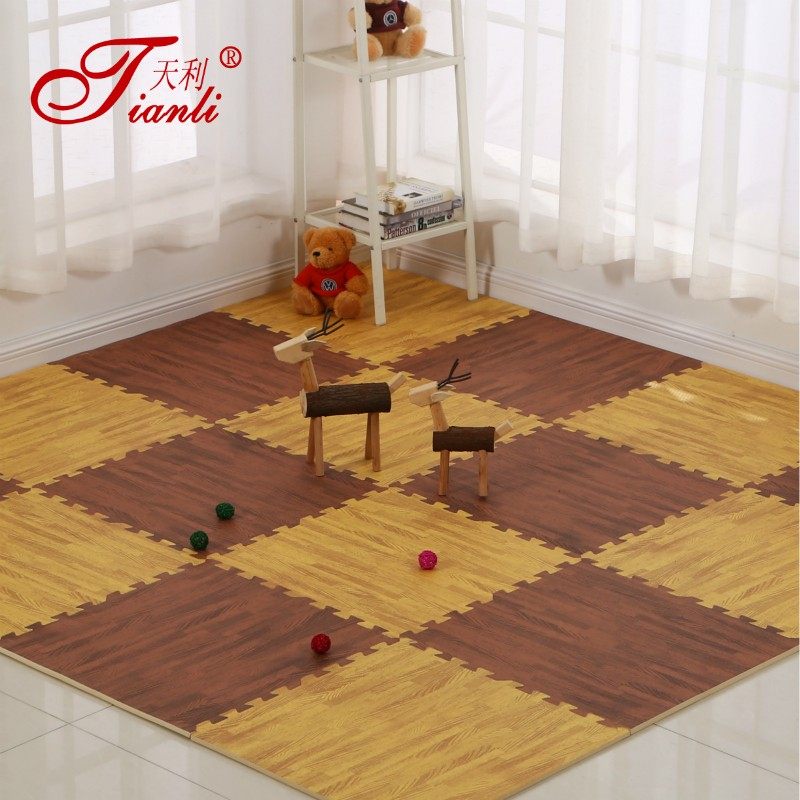 天利木纹地垫仿木地板垫儿童拼图地垫卧室拼接泡沫地垫加厚爬行垫