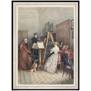 肖邦莫扎特手稿装饰画客厅艺术挂画钢琴房背景墙音乐教室墙壁画