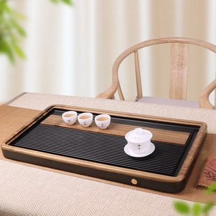 茶海整体客厅高密德料 德国电木茶盘胡桃木高端家用简约茶台新中式