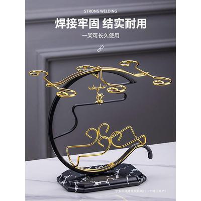 红酒架摆件轻奢红酒杯架子倒挂新款高脚杯创意置物架斜放架托