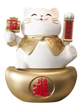 招财猫小摆件自动摇手客厅发财猫存钱罐办公桌收银台装饰开业礼物