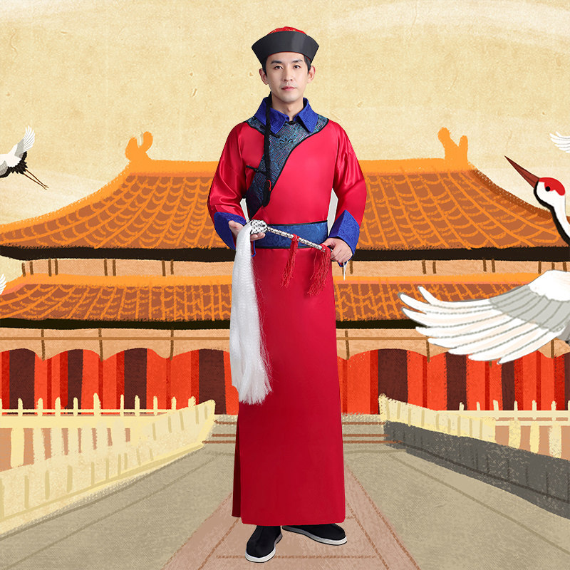 古代清朝官服一品大臣王爷太监侍卫兵服皇后皇帝龙袍男女演出服装
