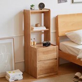 实木床头柜置物架多层一体床头柜窄款 夹缝卧室小型超窄储物柜简约