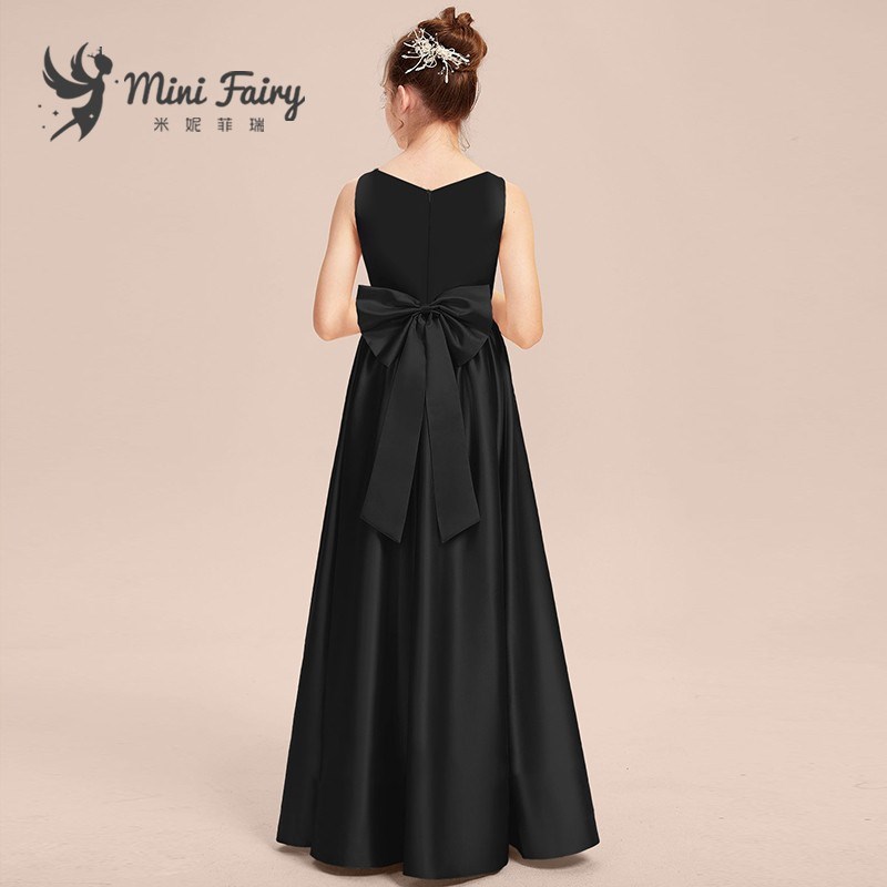 女儿童晚礼服公主裙高端管弦长笛乐团演出服钢琴表演长裙大提琴