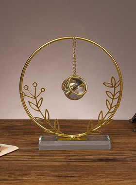 北欧简约吊坠水晶球摆件转运家居客厅电视柜酒柜艺术高级感装饰品