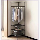 转角衣帽架落地卧室家用床头放衣服挂架简易置物架墙角挂衣收纳