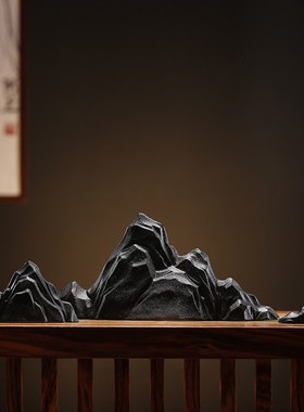 鱼缸沉水装饰品假山小摆件创意微景观雪山园艺盆景造景禅意新中式