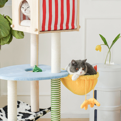 zeze农场小屋猫咪爬架猫窝猫树一体大型猫架子不占地猫咪玩具用品