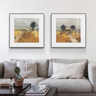 世界名画莫奈印象派装饰画梵高丰收挂画客厅壁画卧室餐厅风景油画