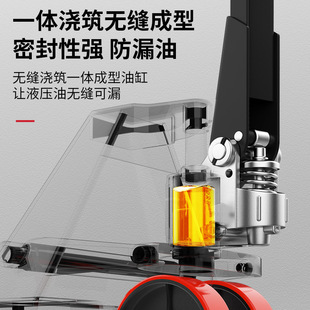 叉车1t3吨5吨手动叉车液压搬运车升高车手推升降地牛手动搬运车