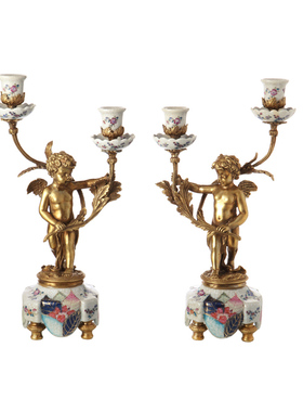 欧式彩绘陶瓷配铜家居饰品摆件 纸巾盒储物罐古典茶叶罐高档奢华