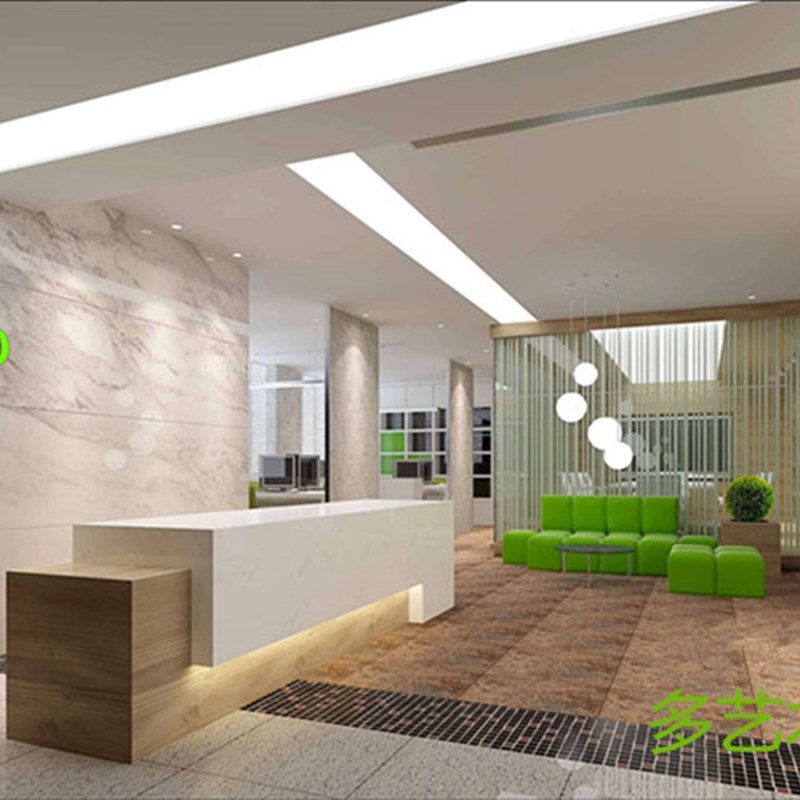烤漆前台接待台公司简约办u公前台桌酒店迎宾咨询吧台收银台大理