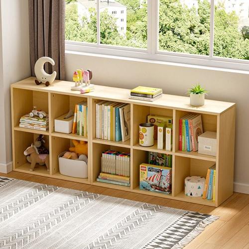 美好童年儿童书柜实木书架置物架落地组合格子柜幼儿园收纳储物柜