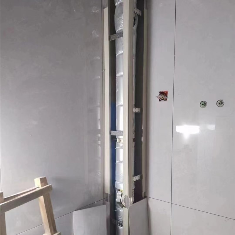 包管瓷砖支架隐形阳台厕所化妆室无边条下水管道T材料立管护板遮
