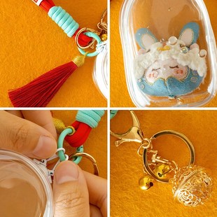 哈尼手工产品PVC卡包钥匙包透明防水收纳包钥匙扣卡通包零钱包