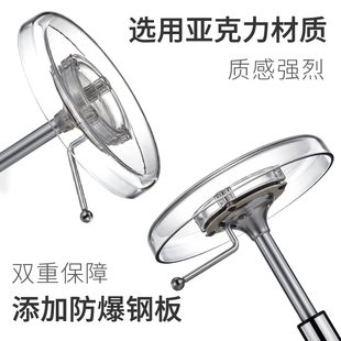 美容凳子美容院专用旋转升降滑轮美发大工椅子理髲店透明美甲圆凳