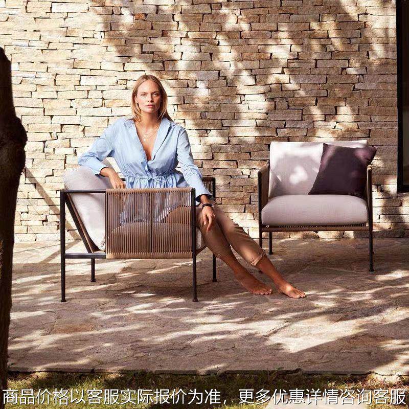北欧户外休闲沙发庭院花园别墅民宿露天阳光房外摆沙发藤椅组合,住宅家具,户外沙发,淘宝优惠券,粉丝福利购,淘宝优惠卷