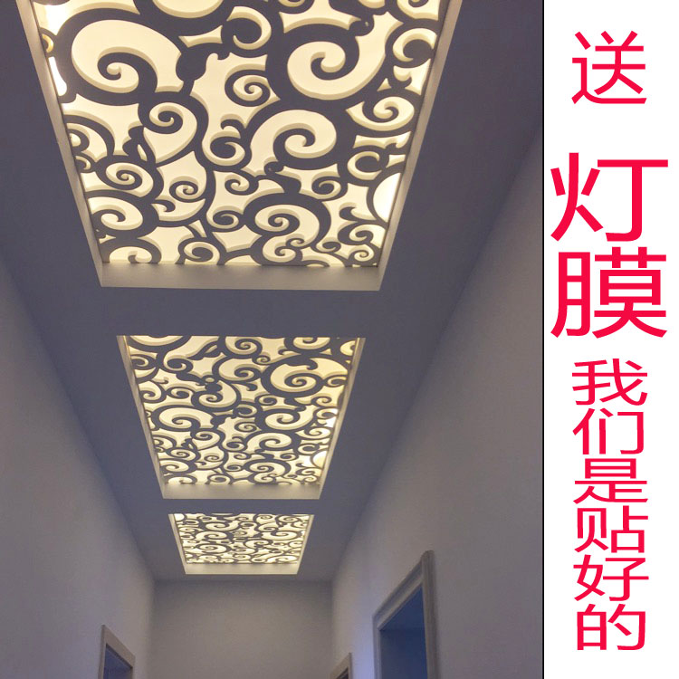 PVC通花吊顶镂空雕花板欧式过道客厅花格现代隔断玄关电视背景墙