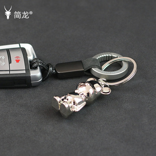 钛合金汽车钥匙扣编织车用腰挂高档挂绳挂件适用于奔驰奥迪宝马
