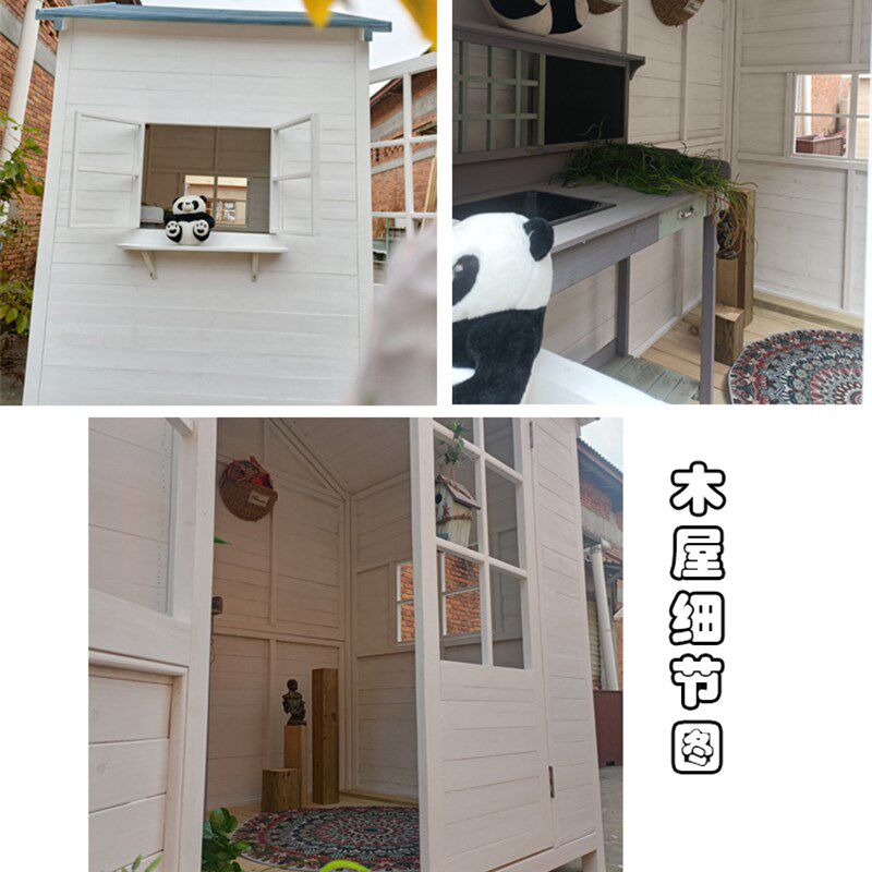 防腐木小木屋凉亭搭建花园民宿户外组装可移动封闭住人木房子庭院