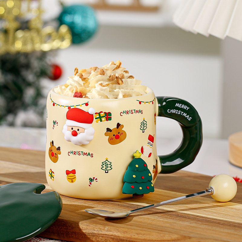 耶诞节小礼品定制logo陶瓷杯礼盒套组公司活动奖品开业店庆伴手礼