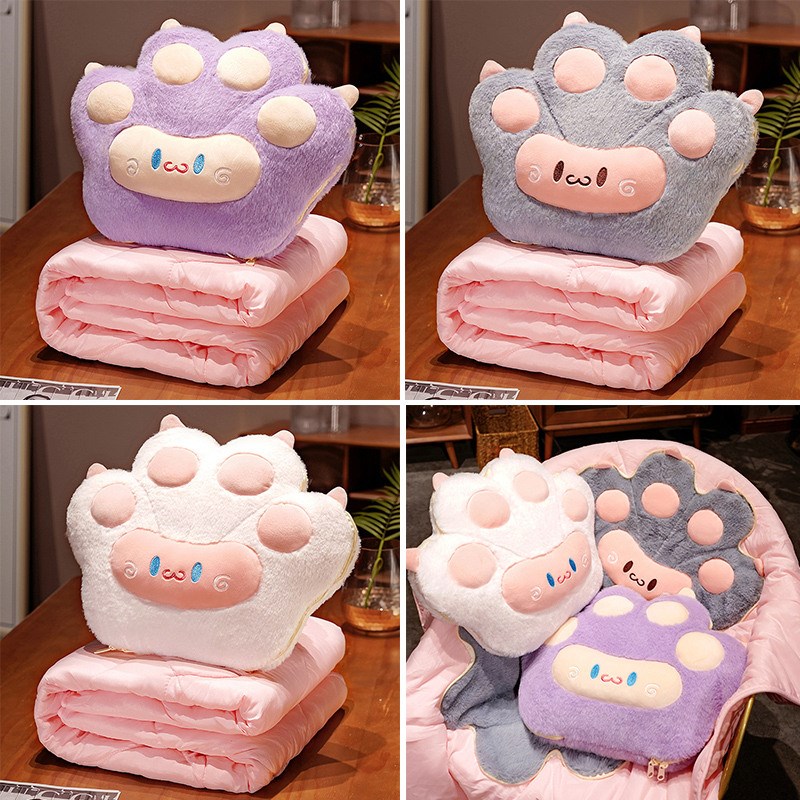 抱枕被子两用靠枕折叠汽车内小靠垫午睡枕头毯子二合一办公室神器