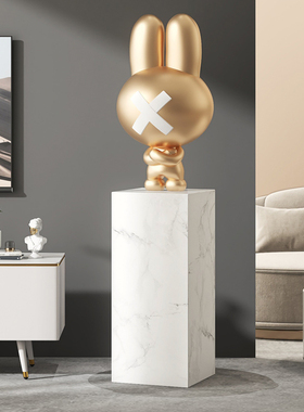 轻奢兔子客厅大型落地摆件家居饰品办公室大号雕塑新年开业礼物