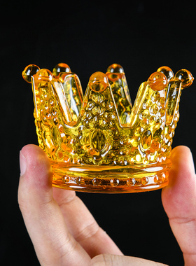 特价高档水晶玻璃皇冠摆件 玻璃烛台创意生日礼品家居客厅装饰