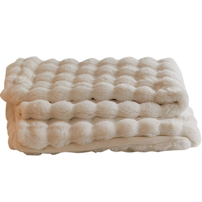 顶奢意大利仿皮草盖毯毛毯加厚盖毯沙发毯冬季床上毯子午睡毯披肩