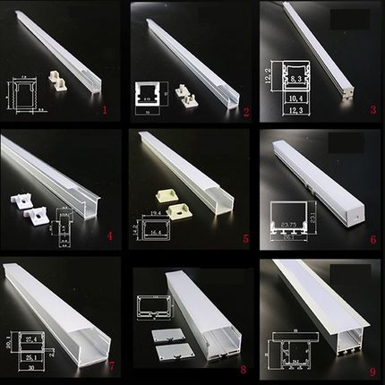 led线形灯8mm毫米宽线性灯槽铝合金嵌入式暗装卡槽线型灯条形灯带