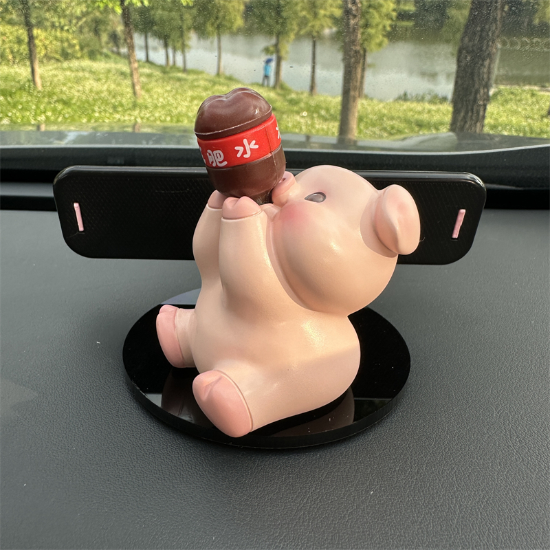 可爱车载挪车电话号码牌卡通兔吨吨临时汽车停车移车摆件车内用品