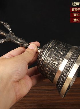 铜手摇铃摆件 铜法铃摆件
